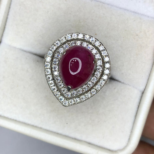 Afghanistani Ruby - 925 Sterling Silver - Ring