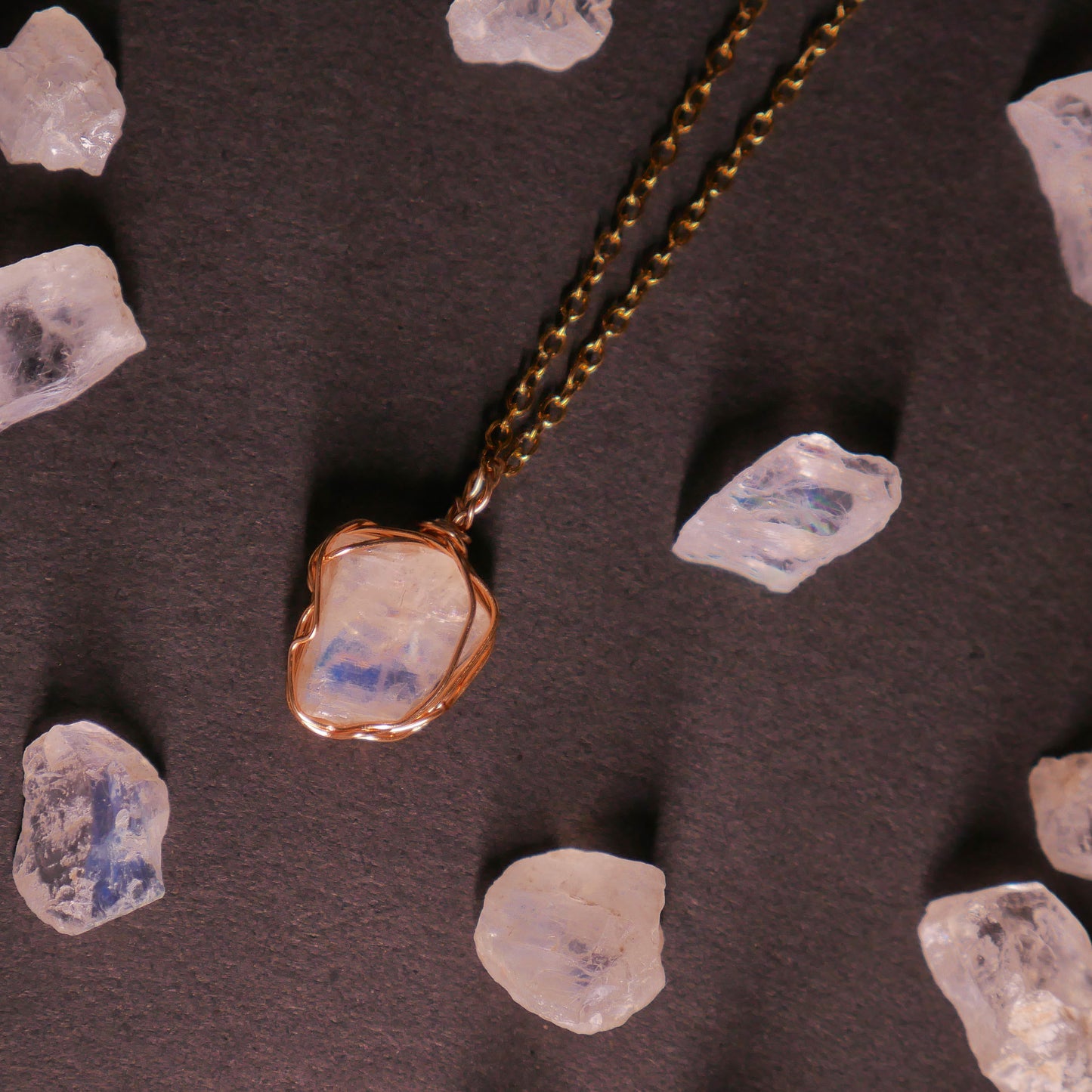 Moonstone Raw - Stone Pendant