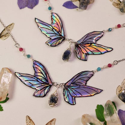 Sapphire - Holographic Fairy core - Necklace