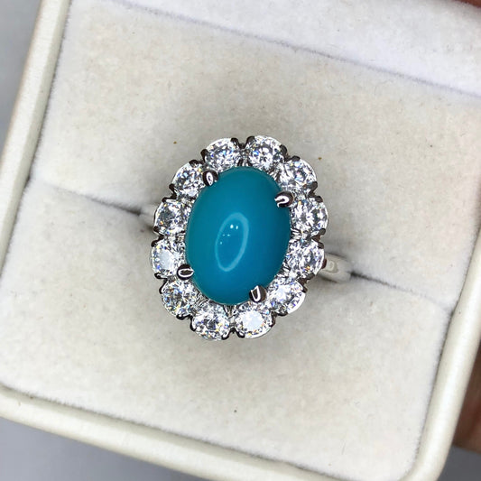 American Turquoise - 925 Sterling Silver - Stone Ring