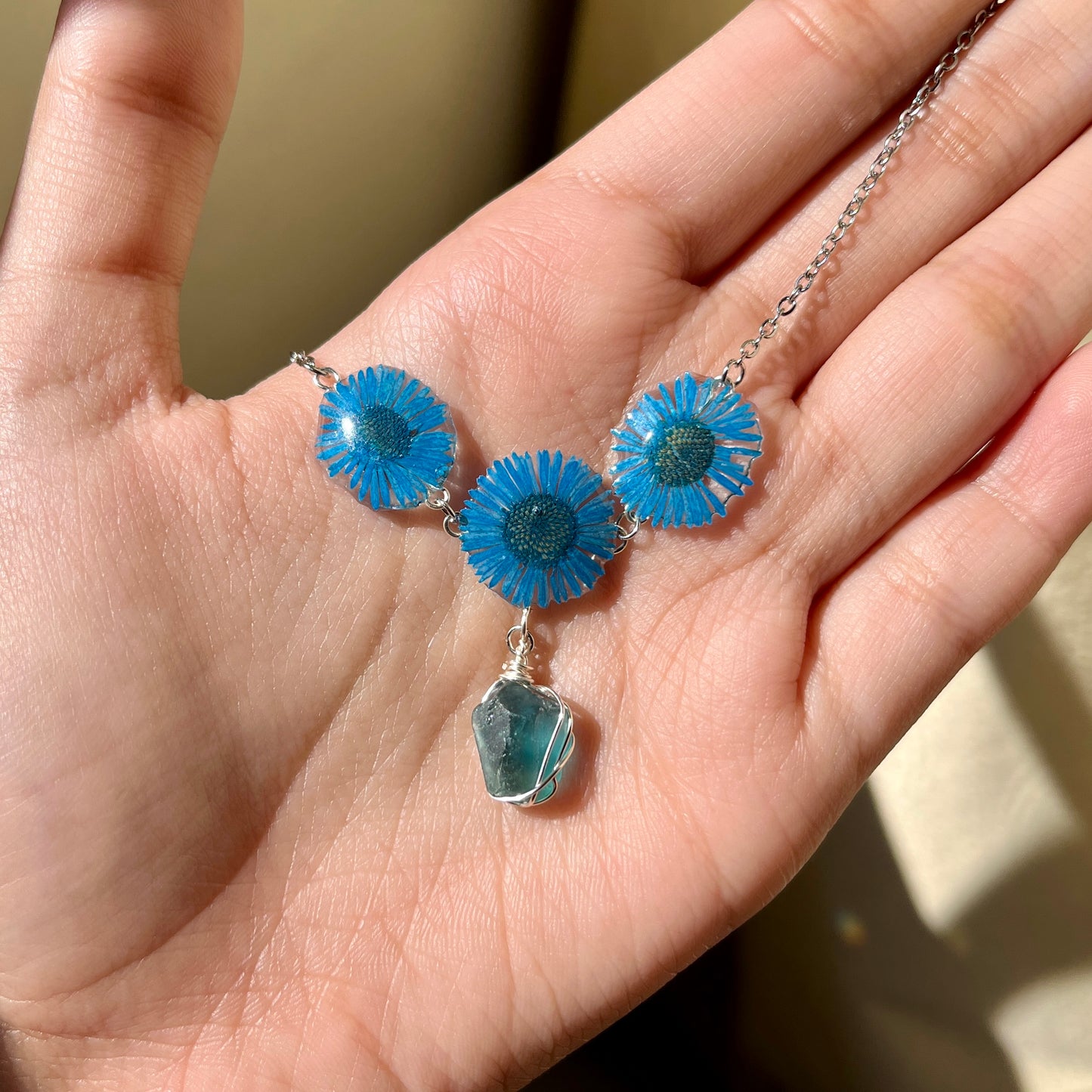 Blue Flourite + Blue Daisy - Full Set