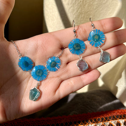 Blue Flourite + Blue Daisy - Full Set