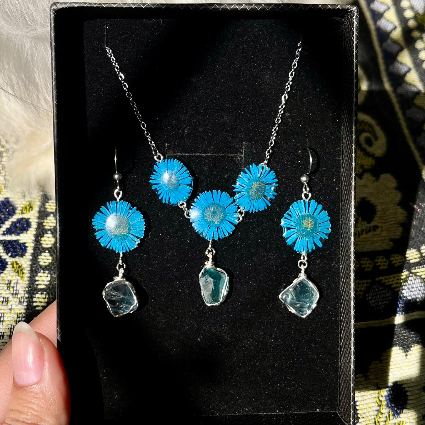 Blue Flourite + Blue Daisy - Full Set