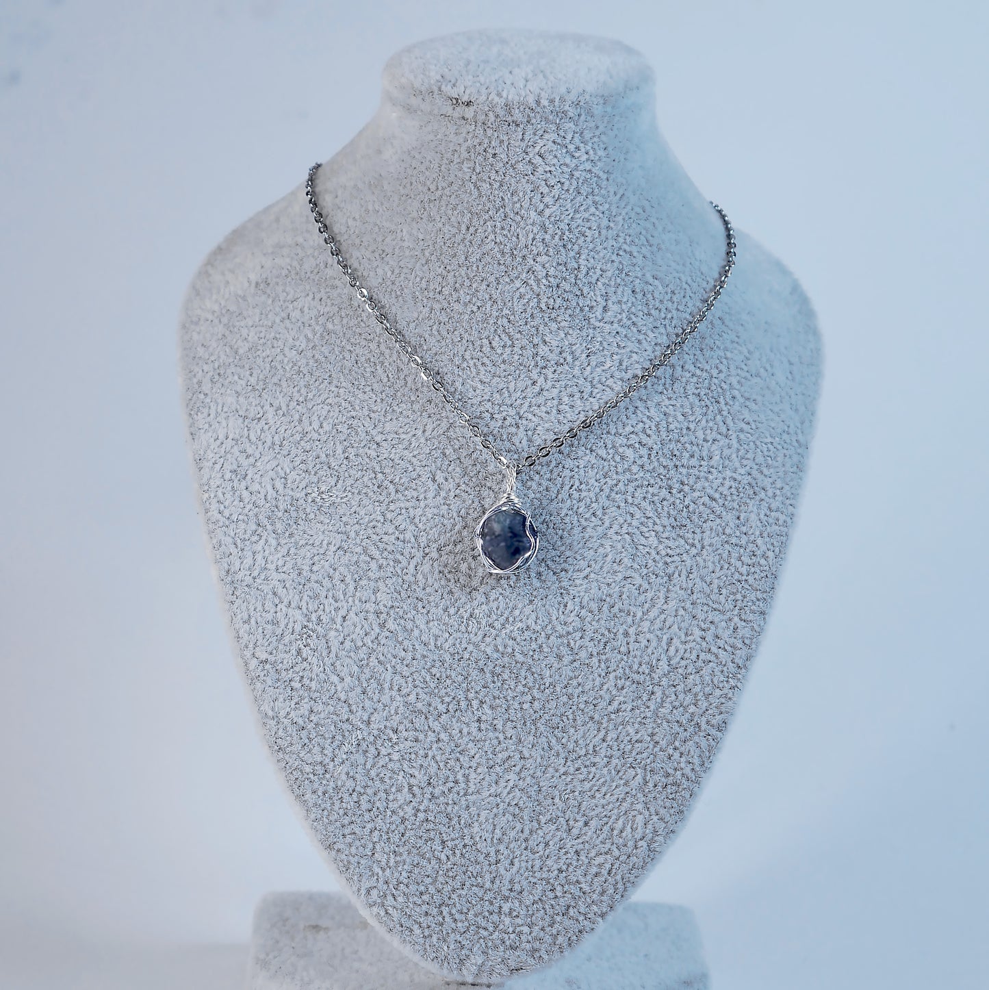 Blue Sapphire - Raw Stone Pendants