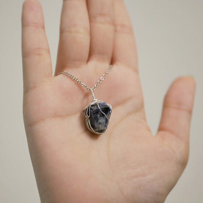 Blue Sapphire - Raw Stone Pendants