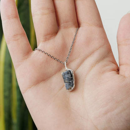 Blue Sapphire - Raw Stone Pendants