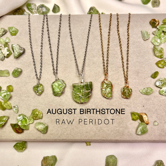 Peridot - Raw - Stone - Pendants