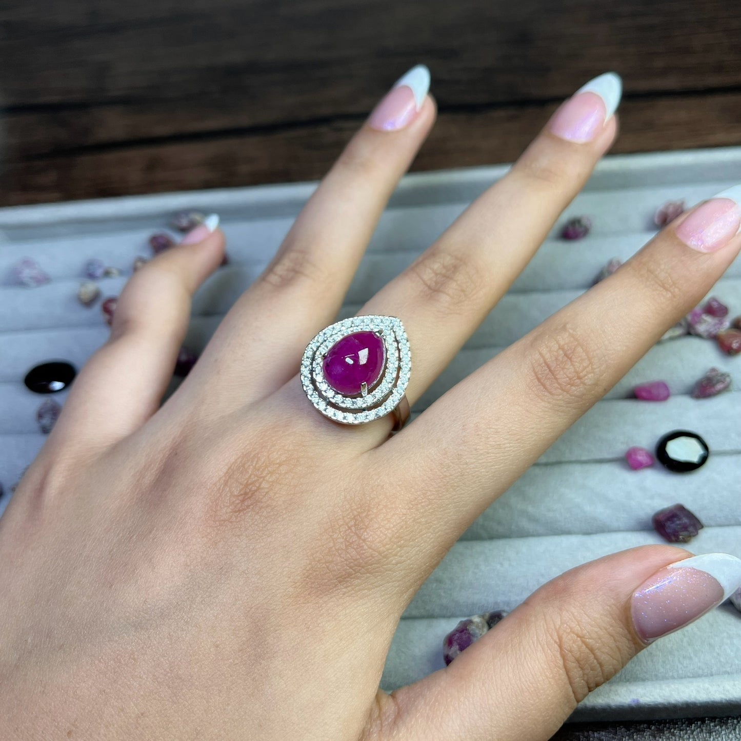 Afghanistani Ruby - 925 Sterling Silver - Ring