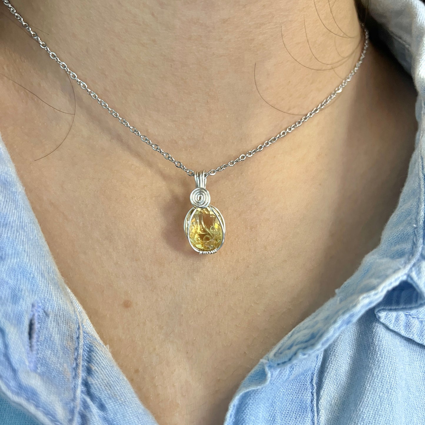 Citrine - Cut - Stone Pendant