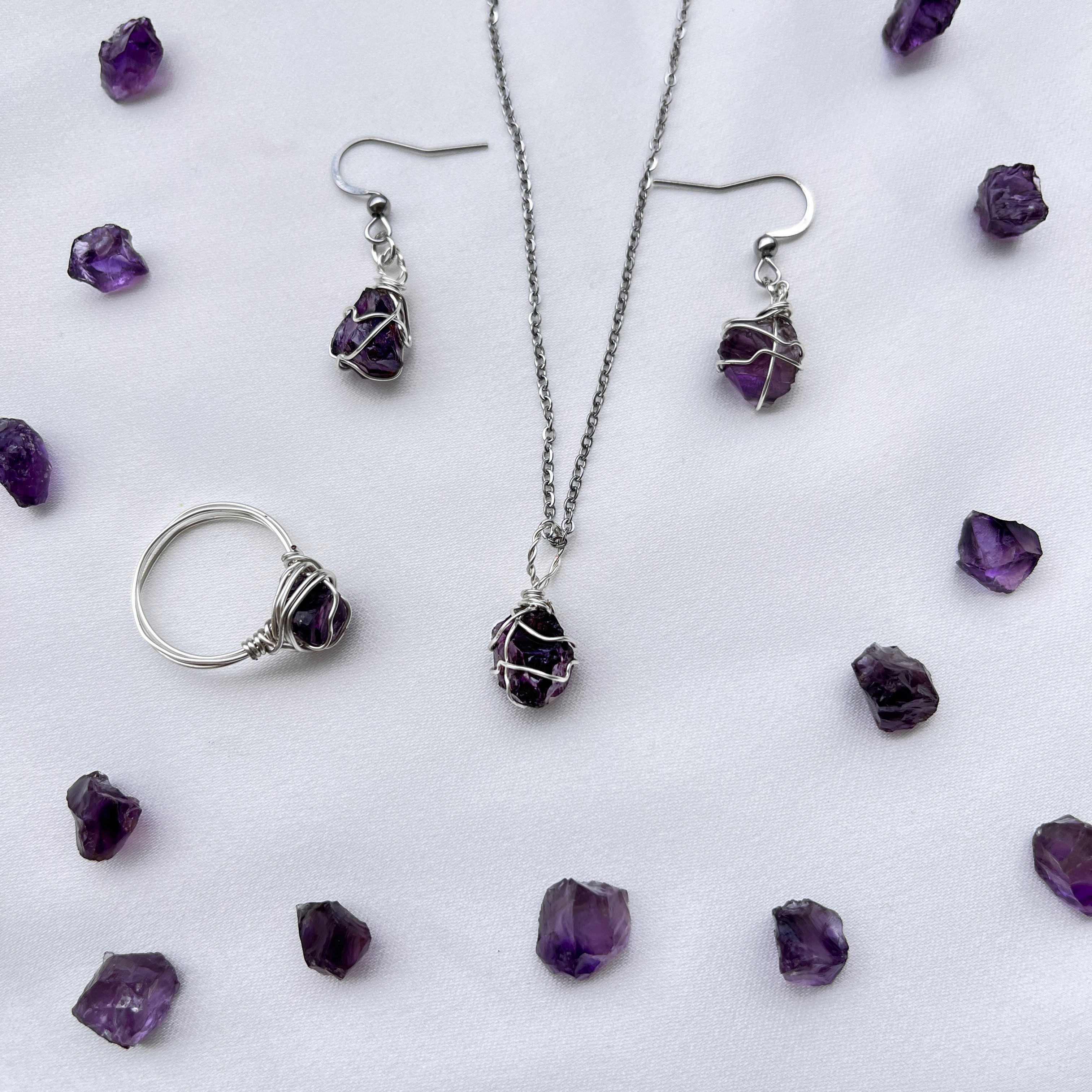 Raw deals amethyst jewelry