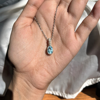 Aquamarine - Cut - Stone - Pendant