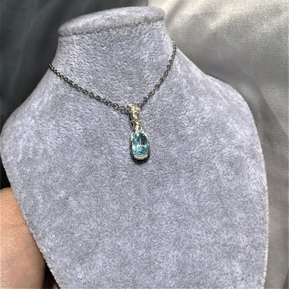 Aquamarine - Cut - Stone - Pendant