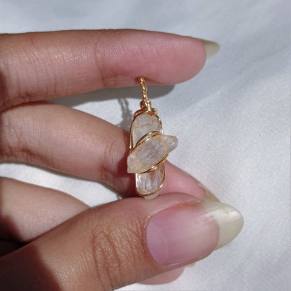 Raw Clear Quartz Pendant