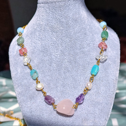 Multi Stone-Tumbled-Necklaces