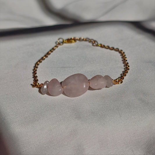 Rose Quartz - Tumbled - Stone Bracelet!