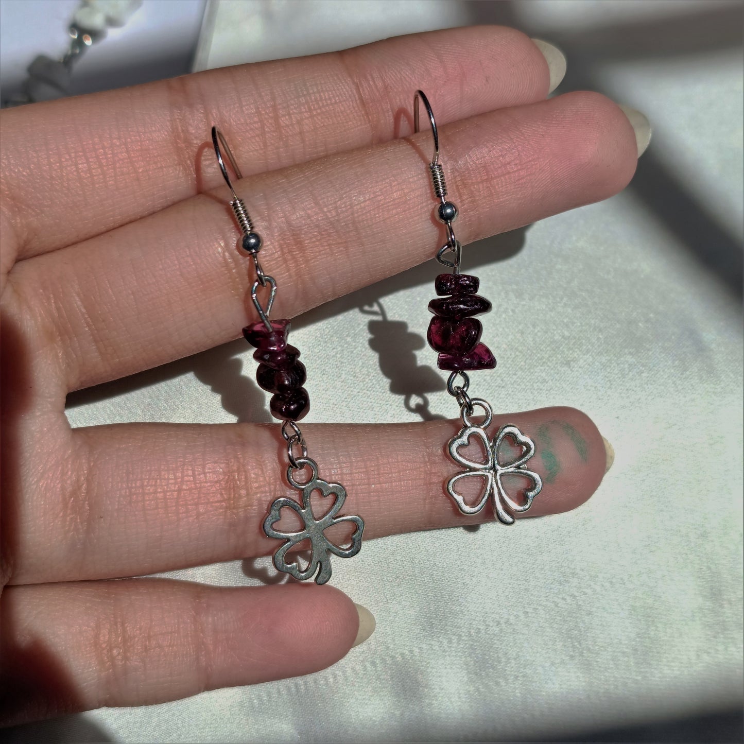 Garnet - Tumbled - Stone - Jewelry Set