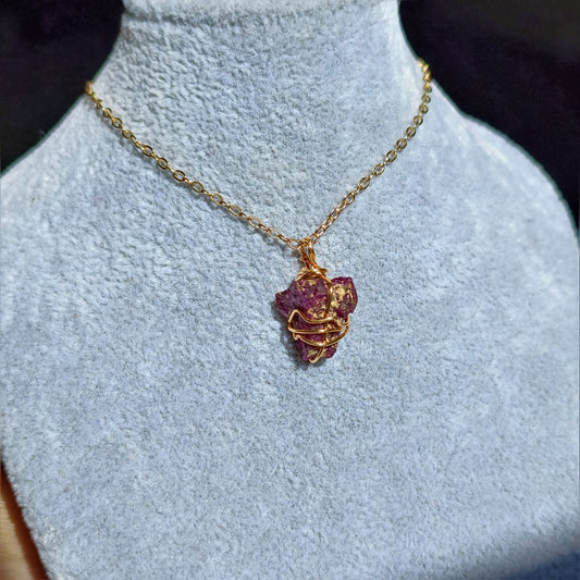 Ruby - Mozambique - High Grade - Raw - Pendant