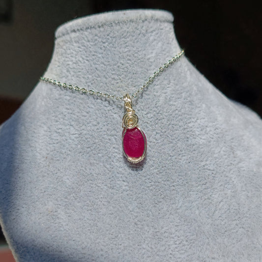 Ruby - Cut - Stone - Pendant!