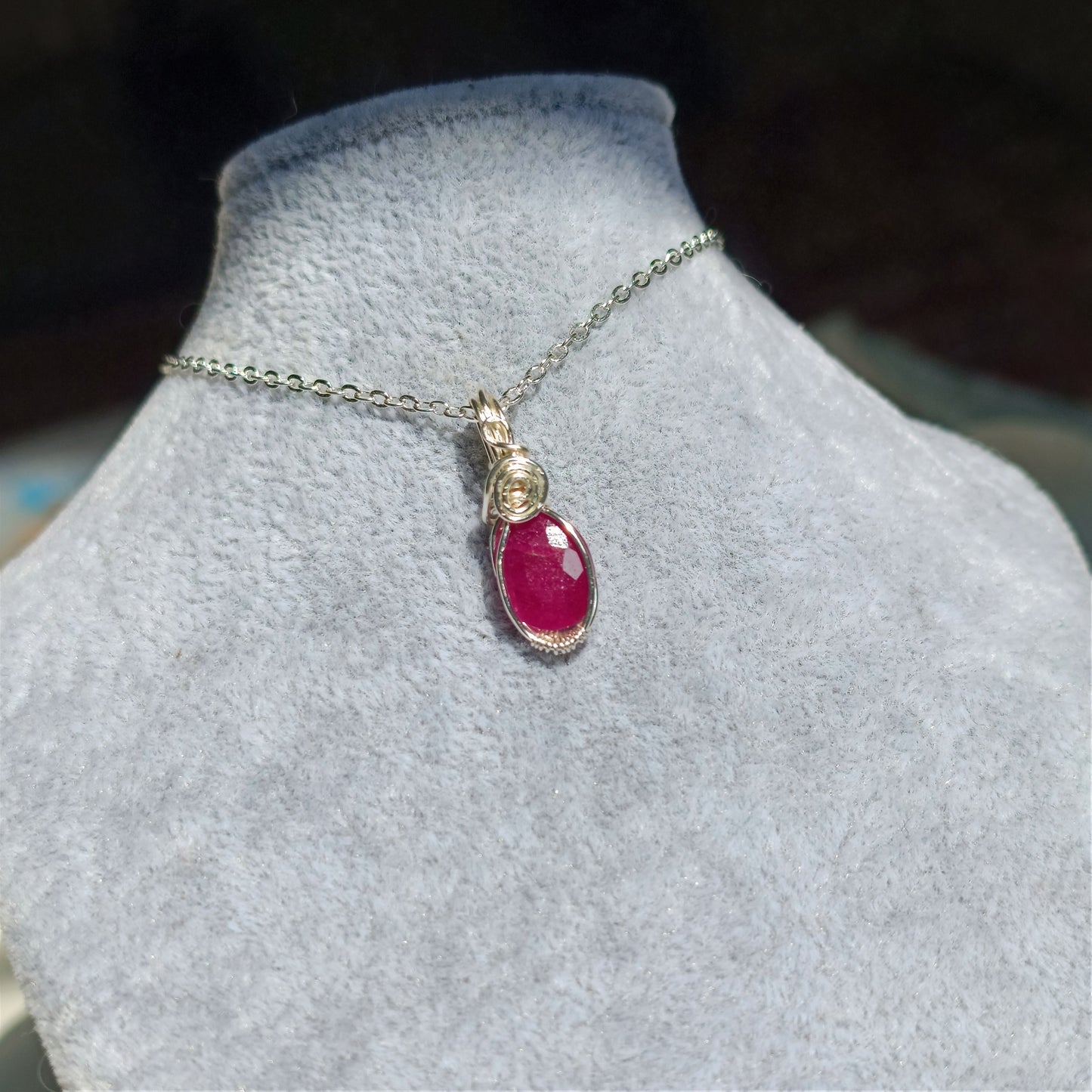 Ruby - Cut - Stone - Pendant!