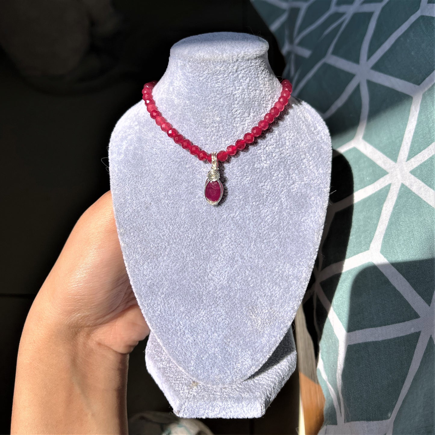 Ruby - Cut - Stone - Pendant!