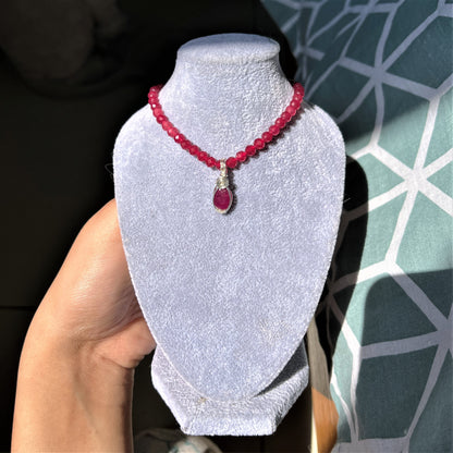 Ruby - Cut - Stone - Pendant!