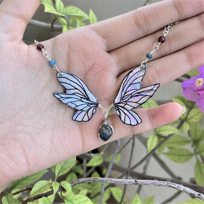 Sapphire - Holographic Fairy core - Necklace